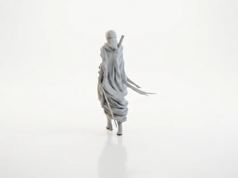 Mô hình 3D Nữ Sát Thủ Đeo Khăn Choàng Có Thể In Ấn - Image 4