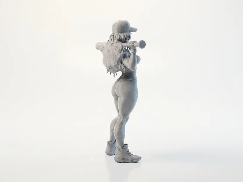 Mô hình tượng nữ cầu thủ bóng chày 3D in ấn thể thao - Image 3