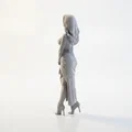 Tượng Nữ Nhân Đội Mũ Trùm Đầu Thanh Lịch In 3D - Thumbnail 1