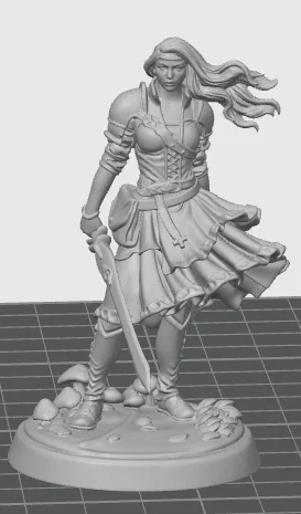 Mô hình Nữ Chiến Binh (Female Warrior) cho game nhập vai D&D - Image 1