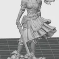 Mô hình Nữ Chiến Binh (Female Warrior) cho game nhập vai D&D - Thumbnail 1