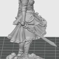 Mô hình Nữ Chiến Binh (Female Warrior) cho game nhập vai D&D - Thumbnail 2