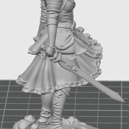 Mô hình Nữ Chiến Binh (Female Warrior) cho game nhập vai D&D