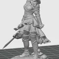 Mô hình Nữ Chiến Binh (Female Warrior) cho game nhập vai D&D - Thumbnail 3