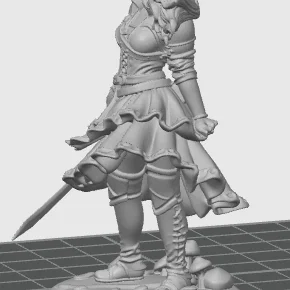 Mô hình Nữ Chiến Binh (Female Warrior) cho game nhập vai D&D
