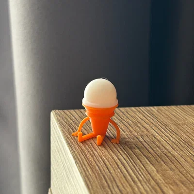 Mô hình chú kem nhỏ đáng yêu trang trí bàn làm việc 3D