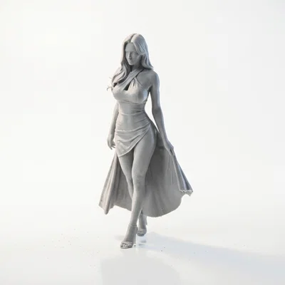Mô hình 3D Tượng Phụ Nữ Thanh Lịch In Được