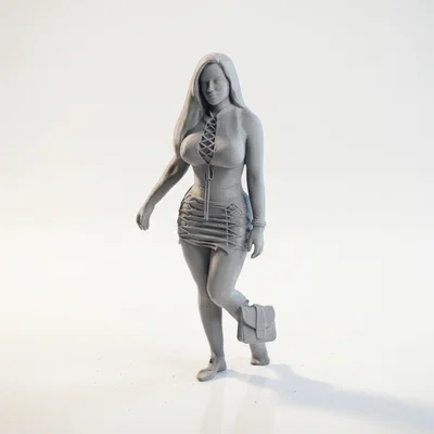 Mô hình tượng cô gái thời trang thanh lịch in 3D