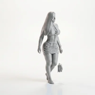 Mô hình tượng cô gái thời trang thanh lịch in 3D