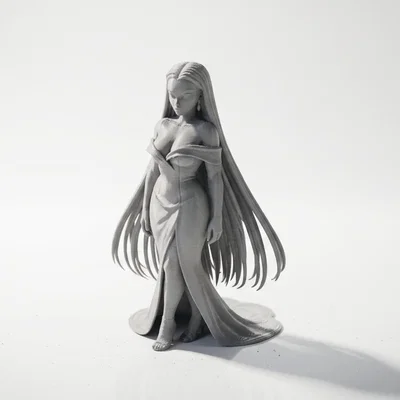 Mô hình nhân vật nữ mặc váy thanh lịch - File in 3D