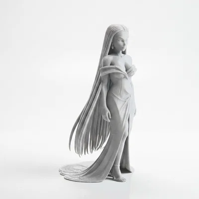 Mô hình nhân vật nữ mặc váy thanh lịch - File in 3D
