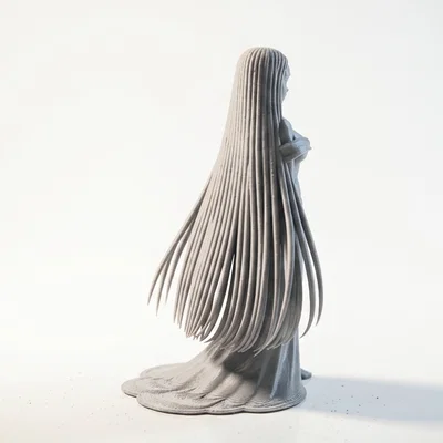 Mô hình nhân vật nữ mặc váy thanh lịch - File in 3D
