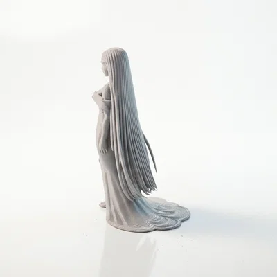 Mô hình nhân vật nữ mặc váy thanh lịch - File in 3D
