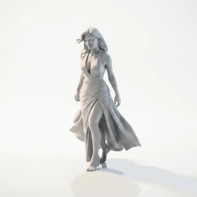 Mô hình tượng người phụ nữ thanh lịch trong chiếc váy suông (File 3D Printable)