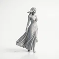 Mô hình tượng người phụ nữ thanh lịch trong chiếc váy suông (File 3D Printable) - Thumbnail 2