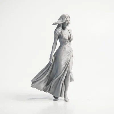 Mô hình tượng người phụ nữ thanh lịch trong chiếc váy suông (File 3D Printable)