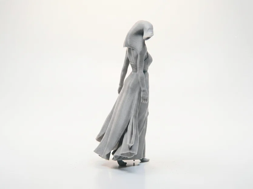 Mô hình tượng người phụ nữ thanh lịch trong chiếc váy suông (File 3D Printable) - Image 3