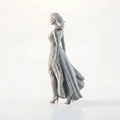 Mô hình tượng người phụ nữ thanh lịch trong chiếc váy suông (File 3D Printable) - Thumbnail 4