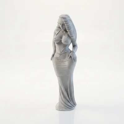 Mô hình tượng người phụ nữ mặc đầm dạ hội tinh tế - File in 3D