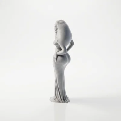 Mô hình tượng người phụ nữ mặc đầm dạ hội tinh tế - File in 3D