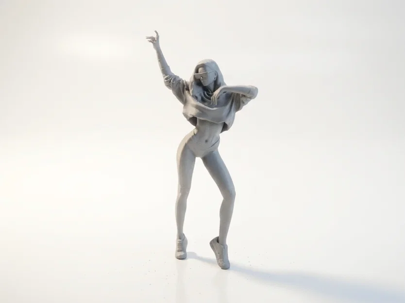 Mô hình tượng nữ vũ công 3D - Dancing Figure Female Statue - Image 1