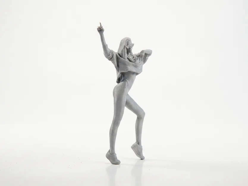 Mô hình tượng nữ vũ công 3D - Dancing Figure Female Statue - Image 2