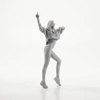 Mô hình tượng nữ vũ công 3D - Dancing Figure Female Statue