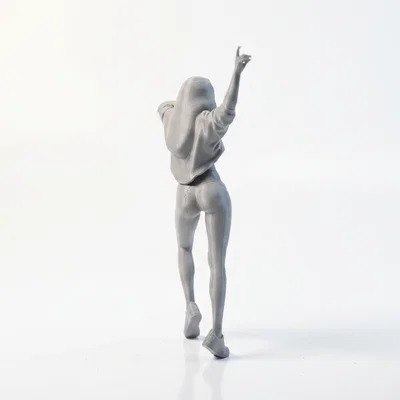 Mô hình tượng nữ vũ công 3D - Dancing Figure Female Statue
