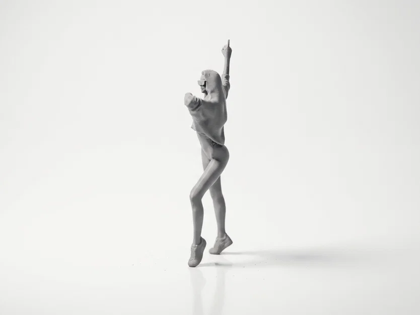 Mô hình tượng nữ vũ công 3D - Dancing Figure Female Statue - Image 4