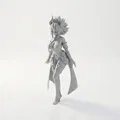 Mô hình nhân vật nữ Anime 3D - Phiên bản chiến binh cực chất - Thumbnail 1