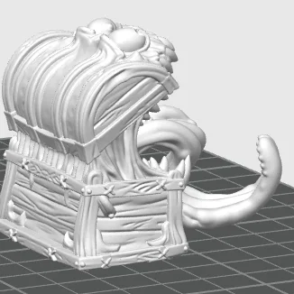 Mô hình rương Mimic Treasure Chest cho game nhập vai (RPG)