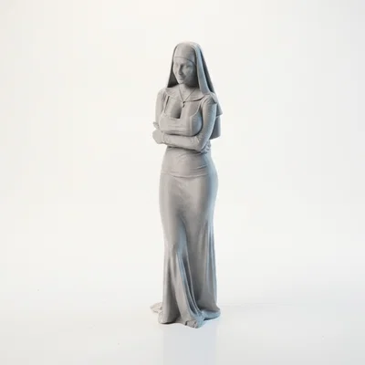 Mô hình tượng nữ tu thanh lịch - File in 3D ấn tượng