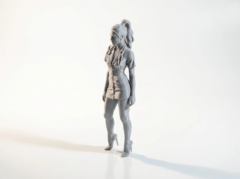 Mô hình tượng nữ y tá in 3D (3D Printable Nurse Figurine) - Image 1