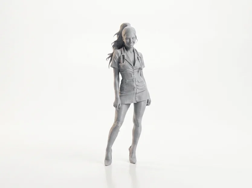 Mô hình tượng nữ y tá in 3D (3D Printable Nurse Figurine) - Image 2