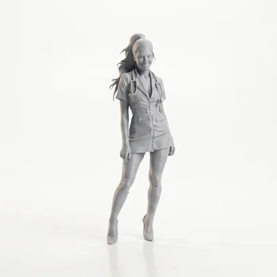 Mô hình tượng nữ y tá in 3D (3D Printable Nurse Figurine)