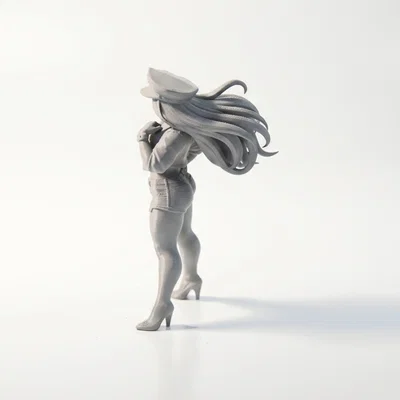 Mô hình nữ sĩ quan 3D in STL