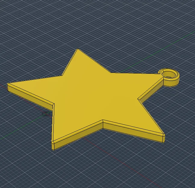 Mẫu in 3D móc khóa hình ngôi sao nhỏ xinh xắn - Image 1