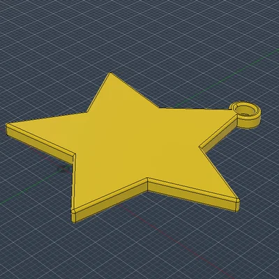 Mẫu in 3D móc khóa hình ngôi sao nhỏ xinh xắn