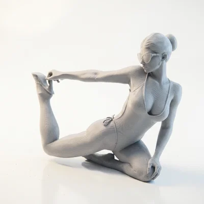 Mô hình tượng nữ tư thế Yoga in 3D nghệ thuật