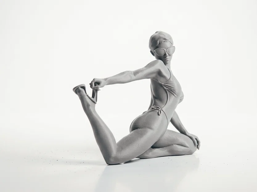 Mô hình tượng nữ tư thế Yoga in 3D nghệ thuật - Image 2
