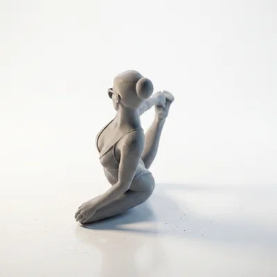 Mô hình tượng nữ tư thế Yoga in 3D nghệ thuật