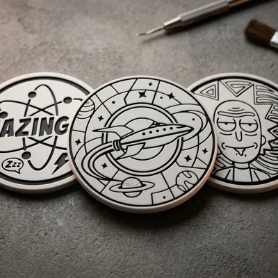 POP COASTERS - Đế lót ly in 3D theo phong cách Pop Culture