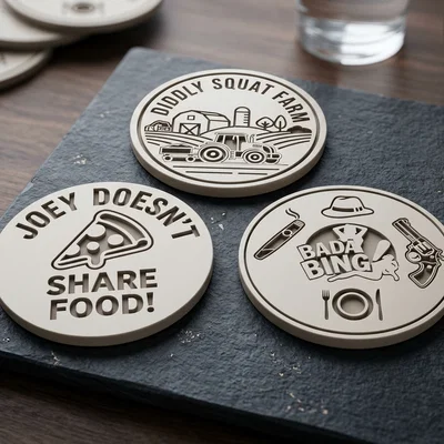POP COASTERS - Đế lót ly in 3D theo phong cách Pop Culture