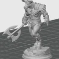 Mô hình Chiến binh Nhân ngưu (Minotaur Warrior) 3D in chi tiết cho D&D - Thumbnail 1
