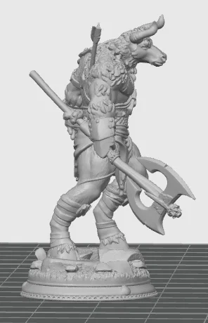 Mô hình Chiến binh Nhân ngưu (Minotaur Warrior) 3D in chi tiết cho D&D - Image 2