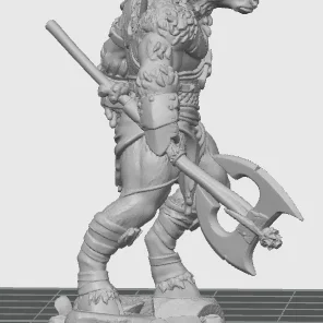 Mô hình Chiến binh Nhân ngưu (Minotaur Warrior) 3D in chi tiết cho D&D