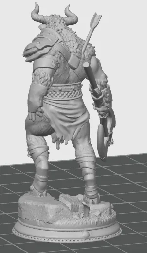 Mô hình Chiến binh Nhân ngưu (Minotaur Warrior) 3D in chi tiết cho D&D - Image 3
