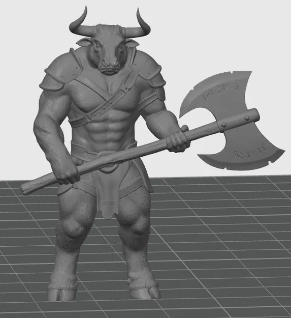 Mô hình Minotaur Warrior cầm rìu 2 lưỡi - Nhân vật RPG in 3D - Image 1