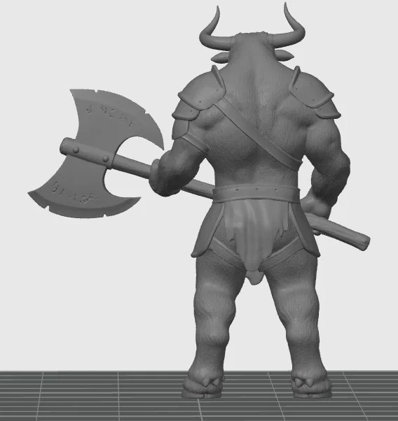 Mô hình Minotaur Warrior cầm rìu 2 lưỡi - Nhân vật RPG in 3D - Image 2
