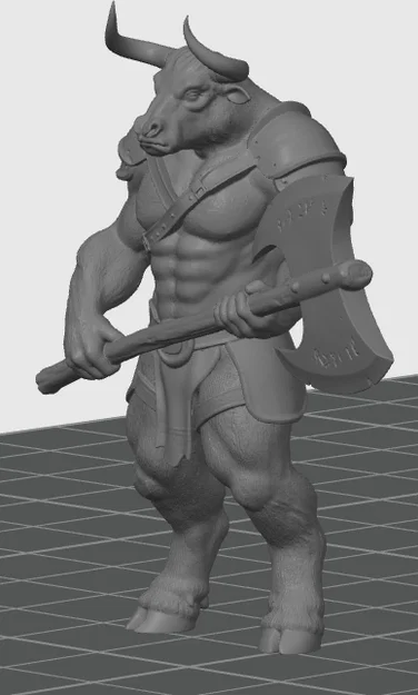 Mô hình Minotaur Warrior cầm rìu 2 lưỡi - Nhân vật RPG in 3D - Image 3